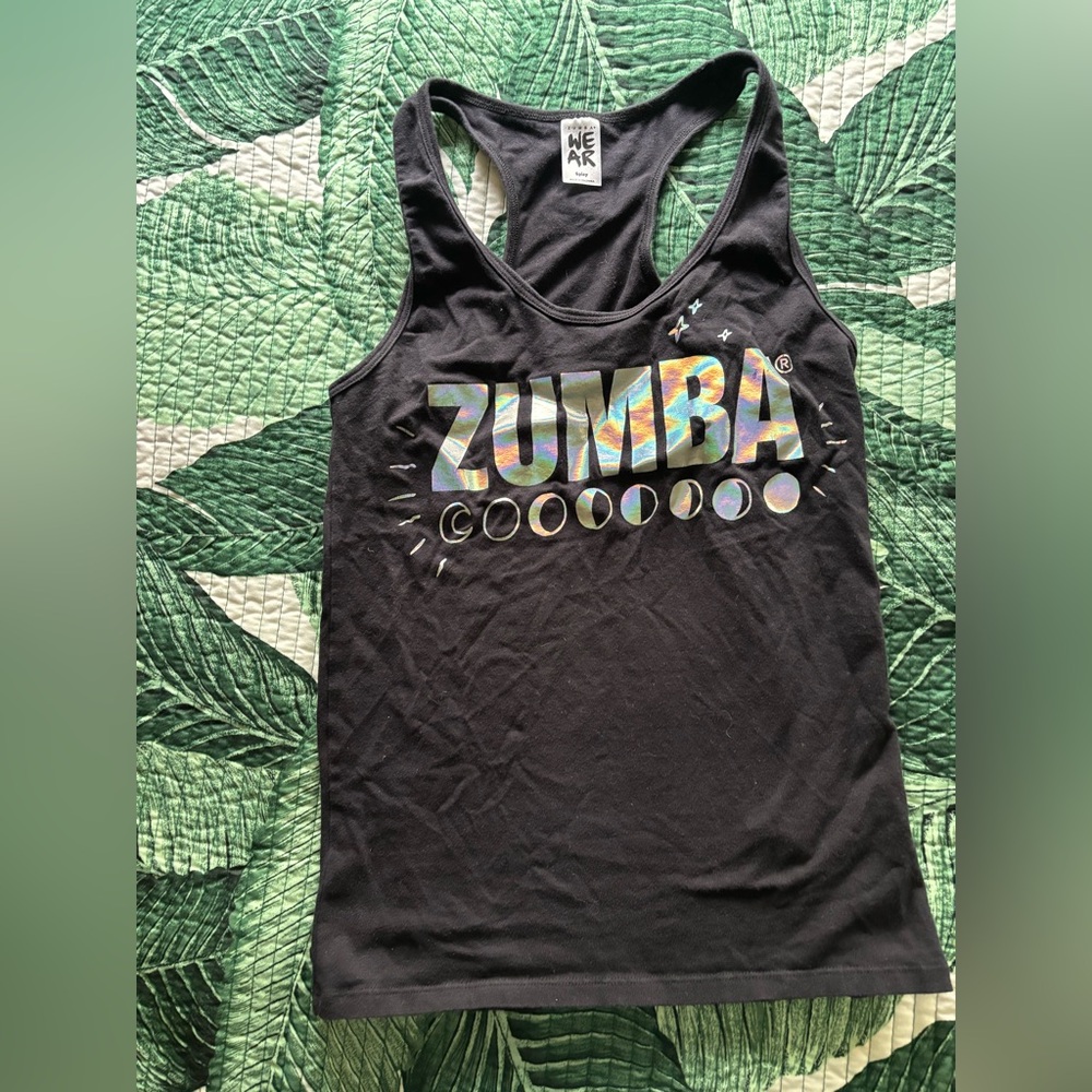 Zumba Fitness Black Top with White WEAR Tag